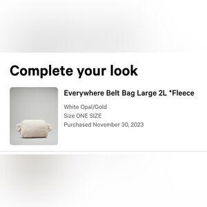 Lululemon fleece belt bag